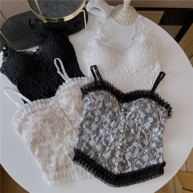 Áo lót ren hoa có mút nâng ngực quyến rũ cho nữ