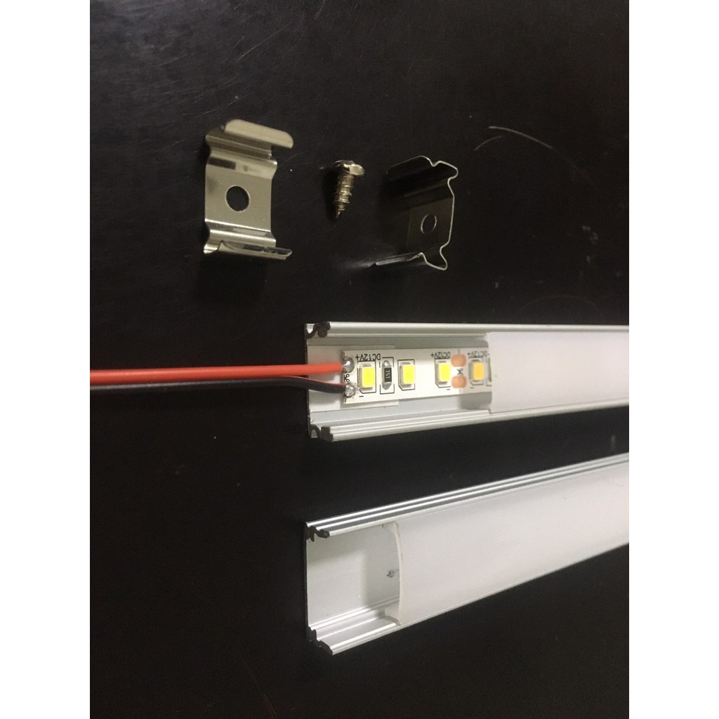 Đèn LED Bậc Cầu Thang Thanh nhôm U16-7mm Gồm Led 10w/m 12V Kích Thước 80cm-1m-1.2M  Bảo Hành 12 Tháng