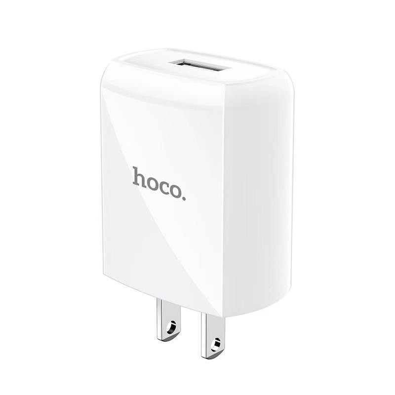 Cốc sạc Hoco DC13 chân cắm dẹt 1 cổng Usb hỗ trợ sạc nhanh 2.4A cho mọi thiết bị