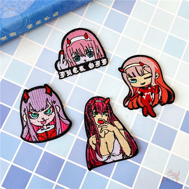 ☸ Miếng Dán Tự Dính Zero Two CODE: 002 - DARLING In The FRANXX ☸ 1 Miếng Dán Ủi Quần Áo Hình Nhân Vật Anime
