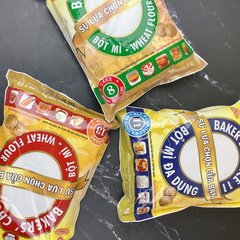 Bột mì số 11 Baker Choice ,bột đa dụng cho gia đình, kinh doanh làm bánh mì, bánh bao