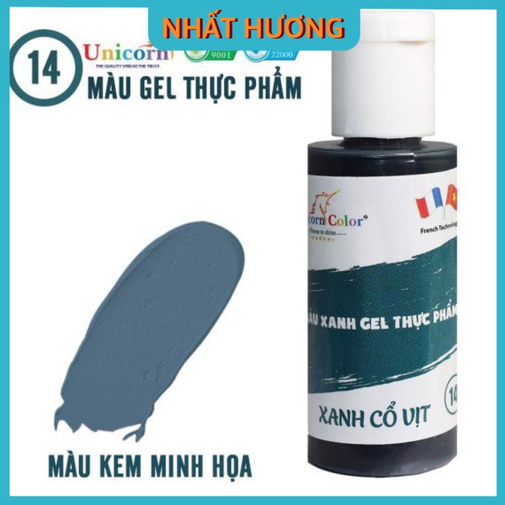 Màu Gel Xanh Cổ Vịt Unicorn D14 28gr