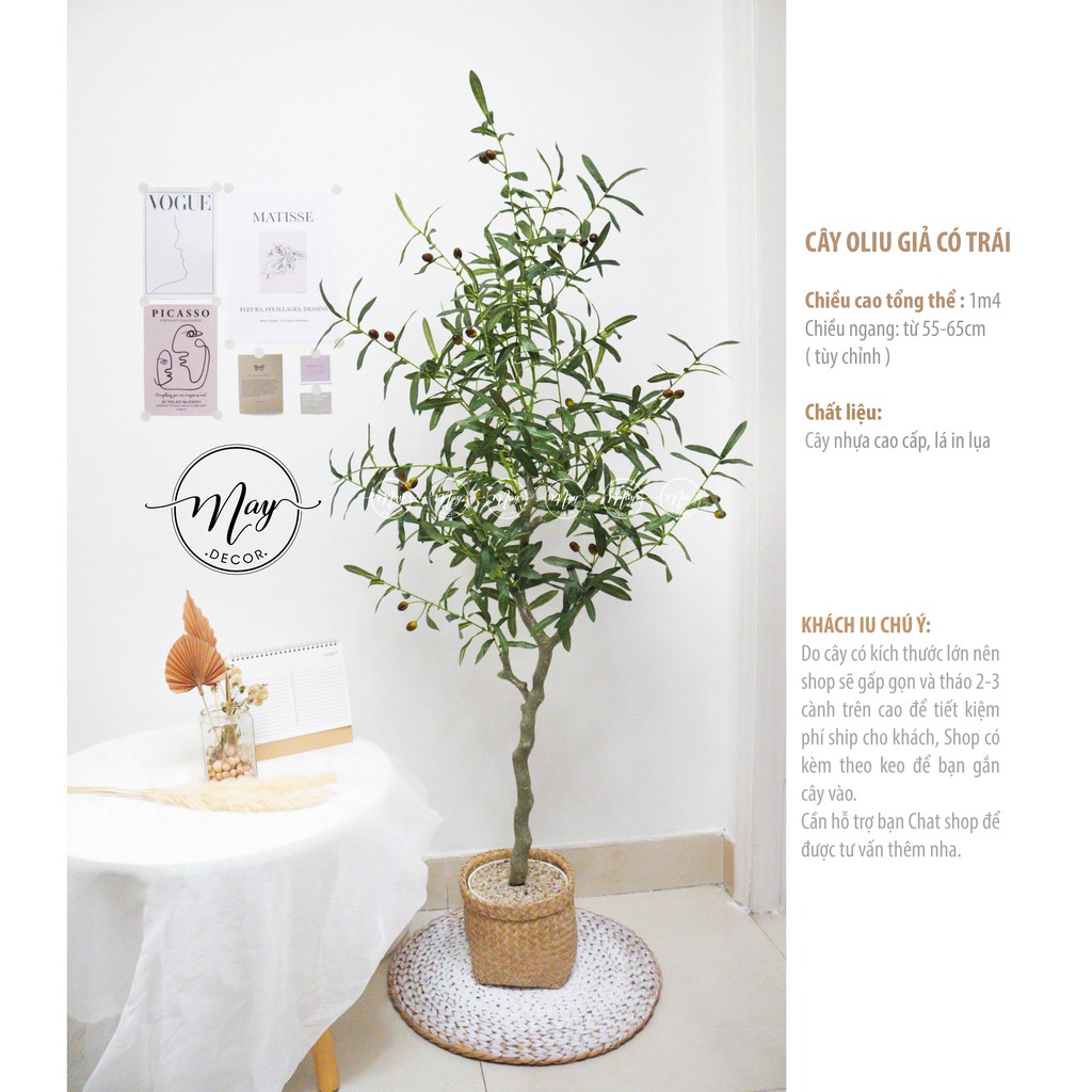 Cây giả cao cấp Oliu, Táo, Thạch Nam