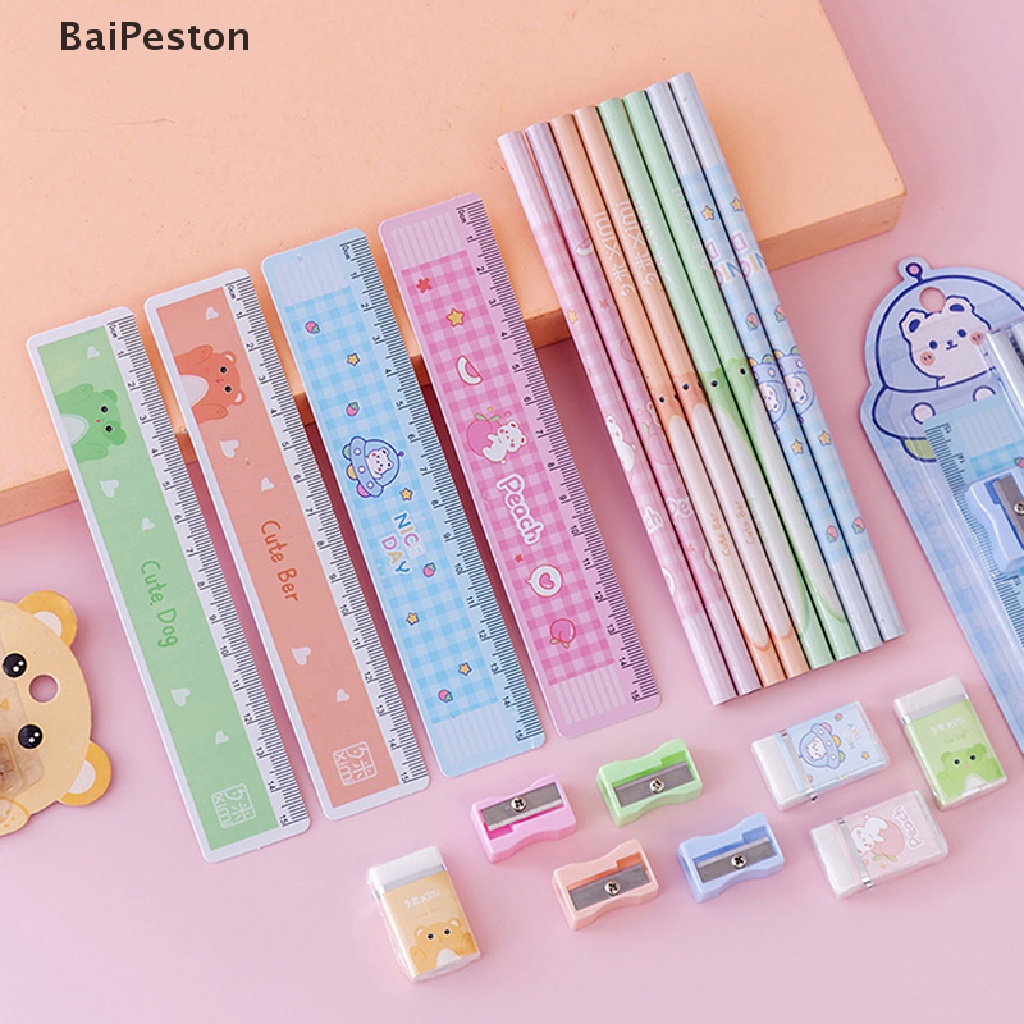 Set 5 Bút Chì Vẽ HB Họa Tiết Hoạt Hình Dễ Thương Dành Cho Học Sinh ♨Nóng Bỏng