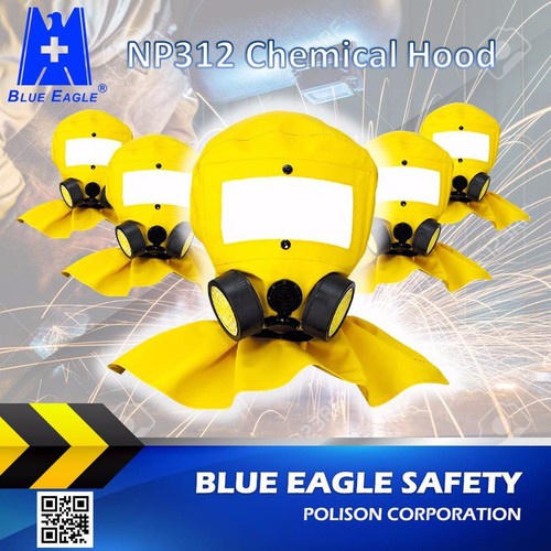 Mặt nạ chống hóa chất trùm đầu Blue Eagle NP312 vùng quan sát rộng, chống bụi, hóa chất, vi khuẩn