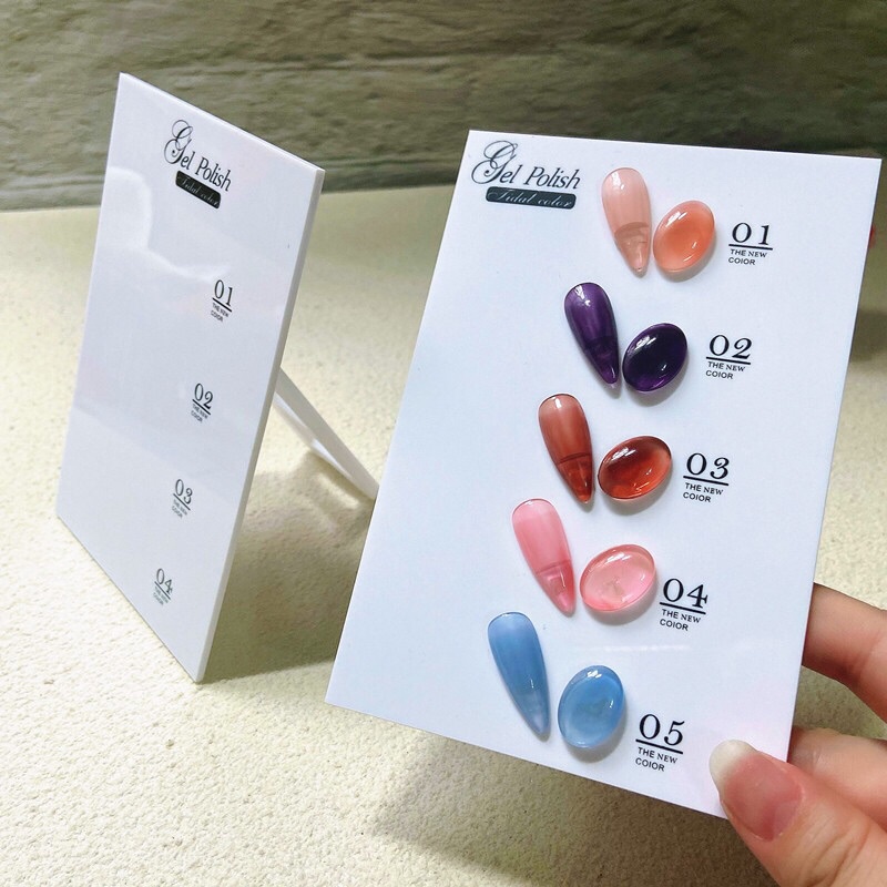 Khung trưng bầy móng mẫu nail-Bảng mika trưng móng mẫu