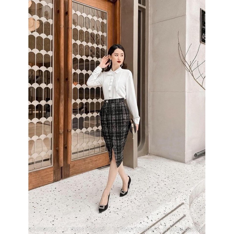 SƠ MI CÔNG SỞ - ÁO CÓ NƠ - KẾT HỢP CHÂN VÁY QUẦN ÂU SIÊU ĐẸP - HOÈN SHOP | BigBuy360 - bigbuy360.vn