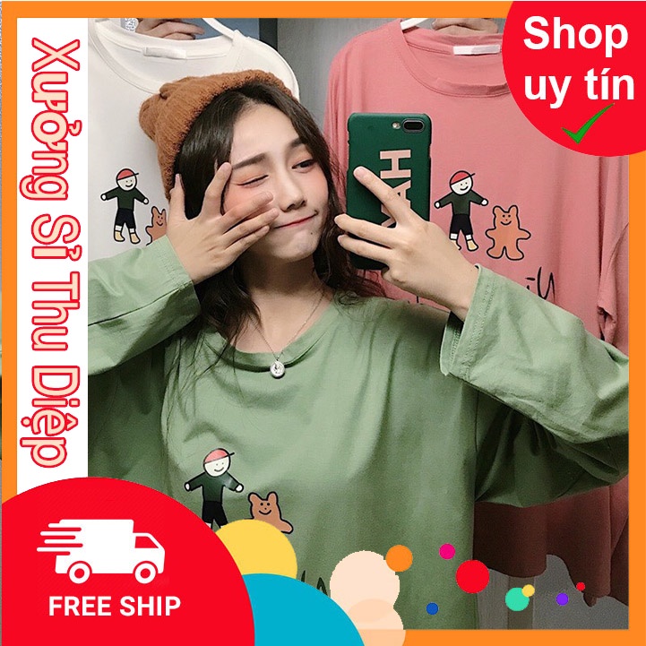 Áo thun tay dài form rộng unisex Wind Nice Day, áo sweater unisex Ulzzang Wind ( HÀNG ĐẸP KÈM ẢNH THẬT )