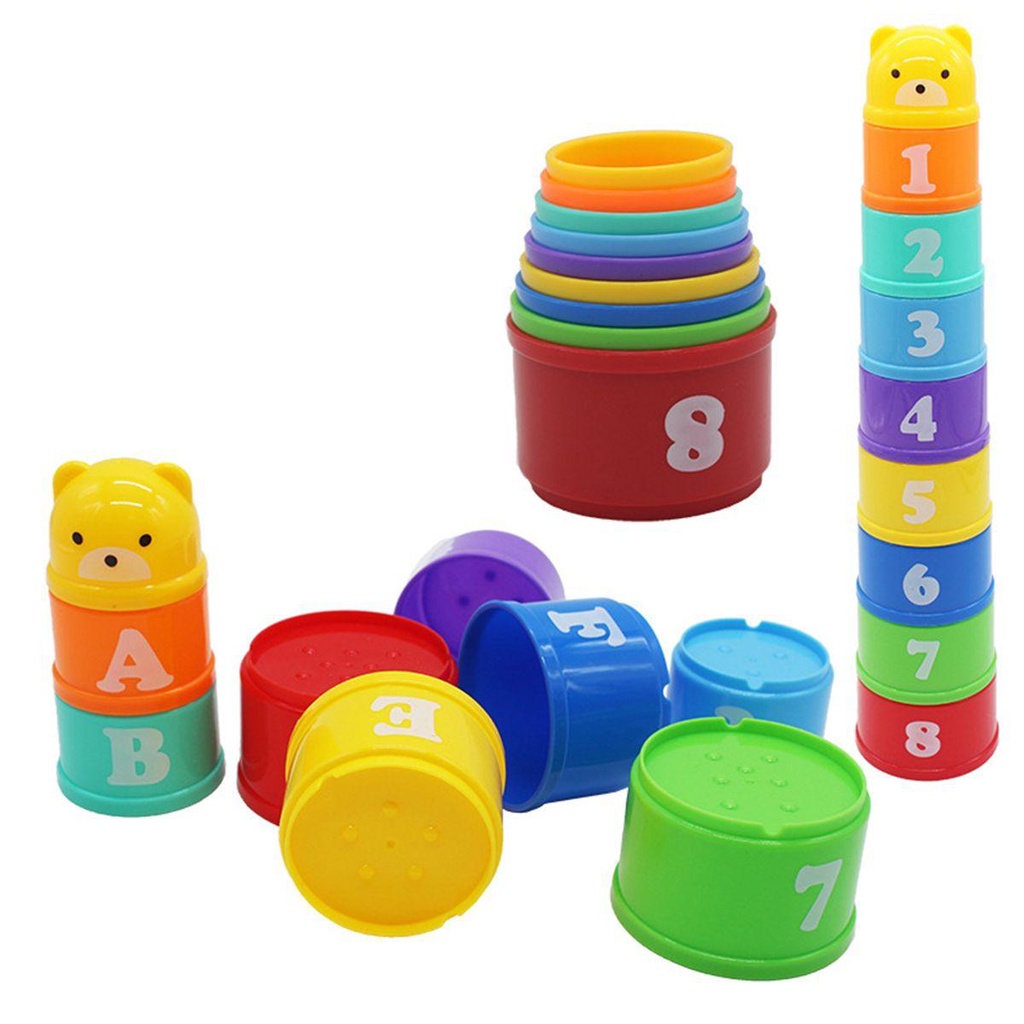 Đồ Chơi Cốc Xếp Chồng Tương Tác Vui Nhộn Cho Chim Cảnh