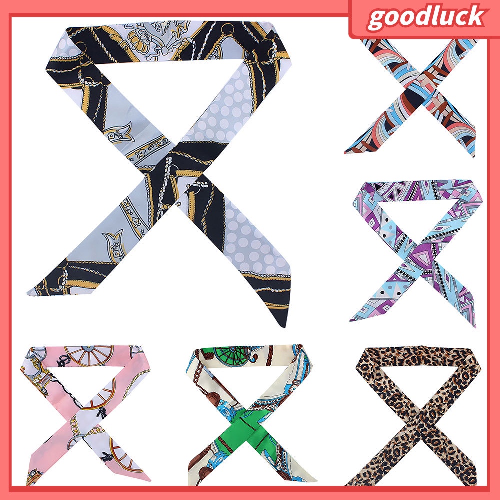 Khăn đeo đầu bằng lụa thắt nơ ruy băng thời trang