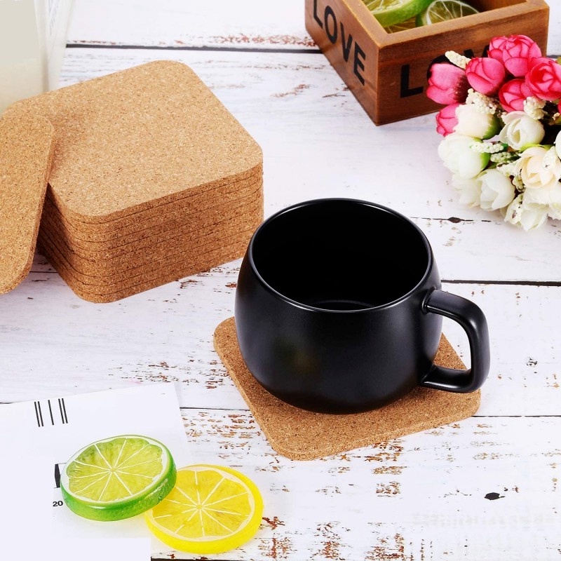 Tấm Lót Ly Hình Vuông/Vuông Bằng Vải Bền Trang Trí Bàn Ăn