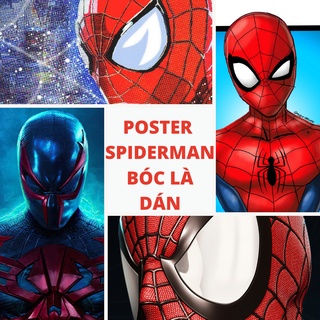 Poster decal bóc là dán spiderman khổ 20x30 - người nhện avengers