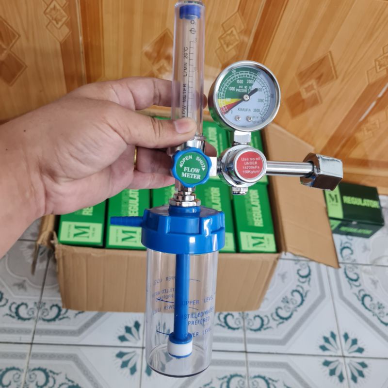 Bình tạo ẩm dùng cho đồng hồ oxy y tế