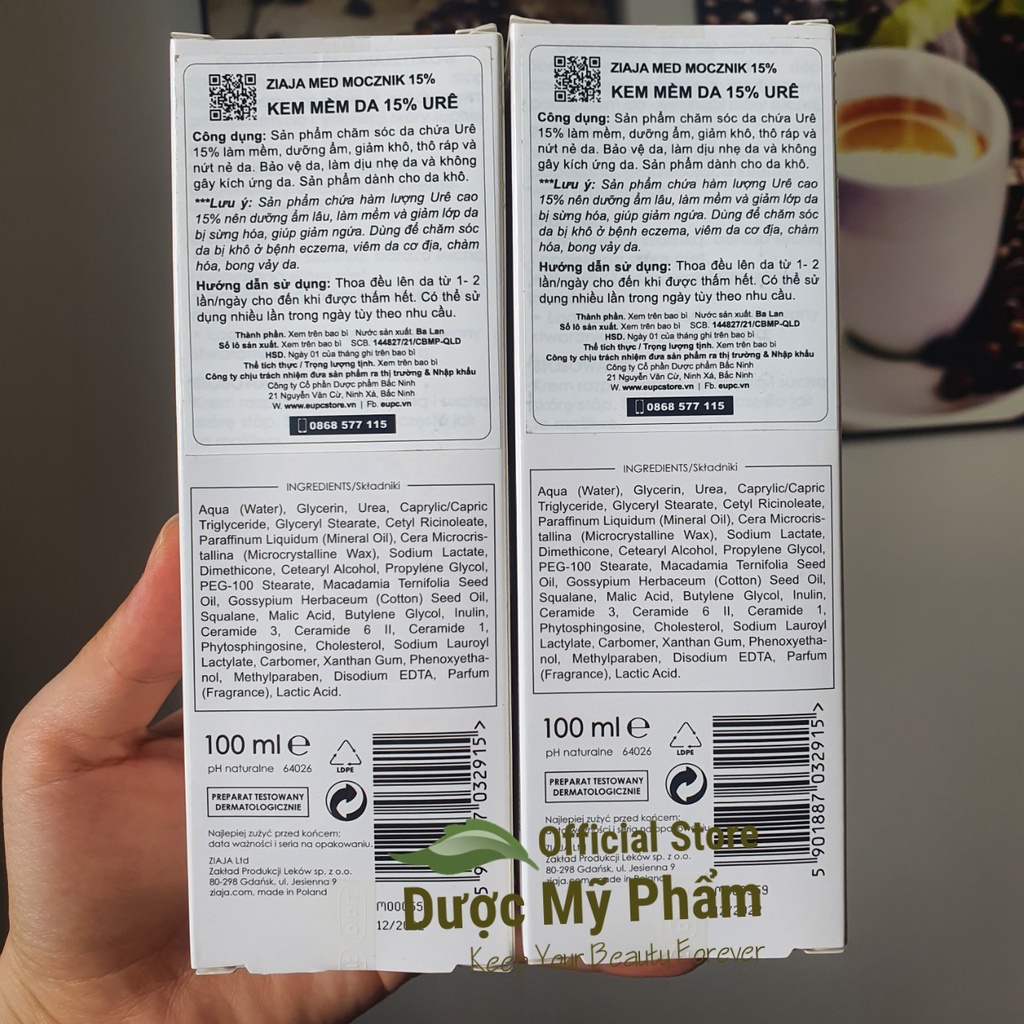 Kem Mềm Da 15% Ure - Ziaja Med Mocznik 15% Urea Cream 100ml