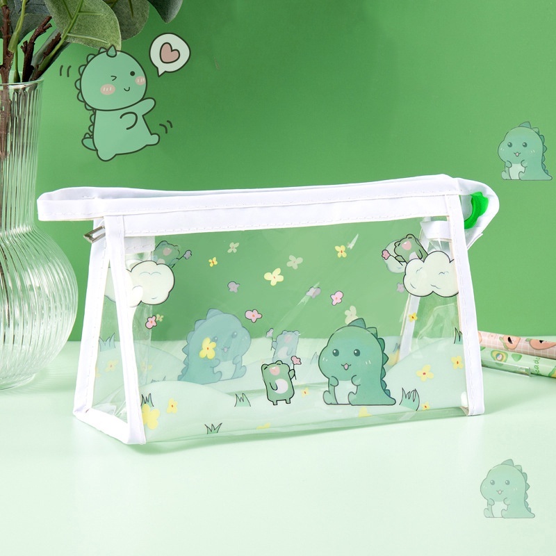 Túi Đựng Bút Trong Suốt In Họa Tiết Dễ Thương Gấu Thỏ
