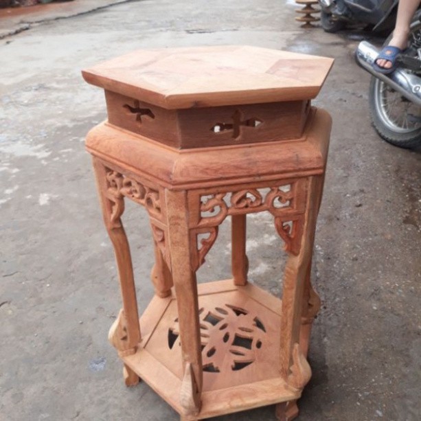 Đôn lục giác gỗ hương đỏ - ĐÚNG MẪU ĐÚNG GIÁ - HÀNG THẬT TẠI XƯỞNG
