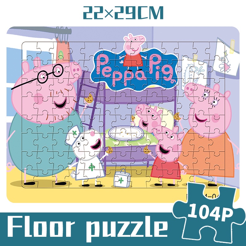 Bộ đồ chơi xếp hình gồm 104 mảnh hình chú heo xinh xắn