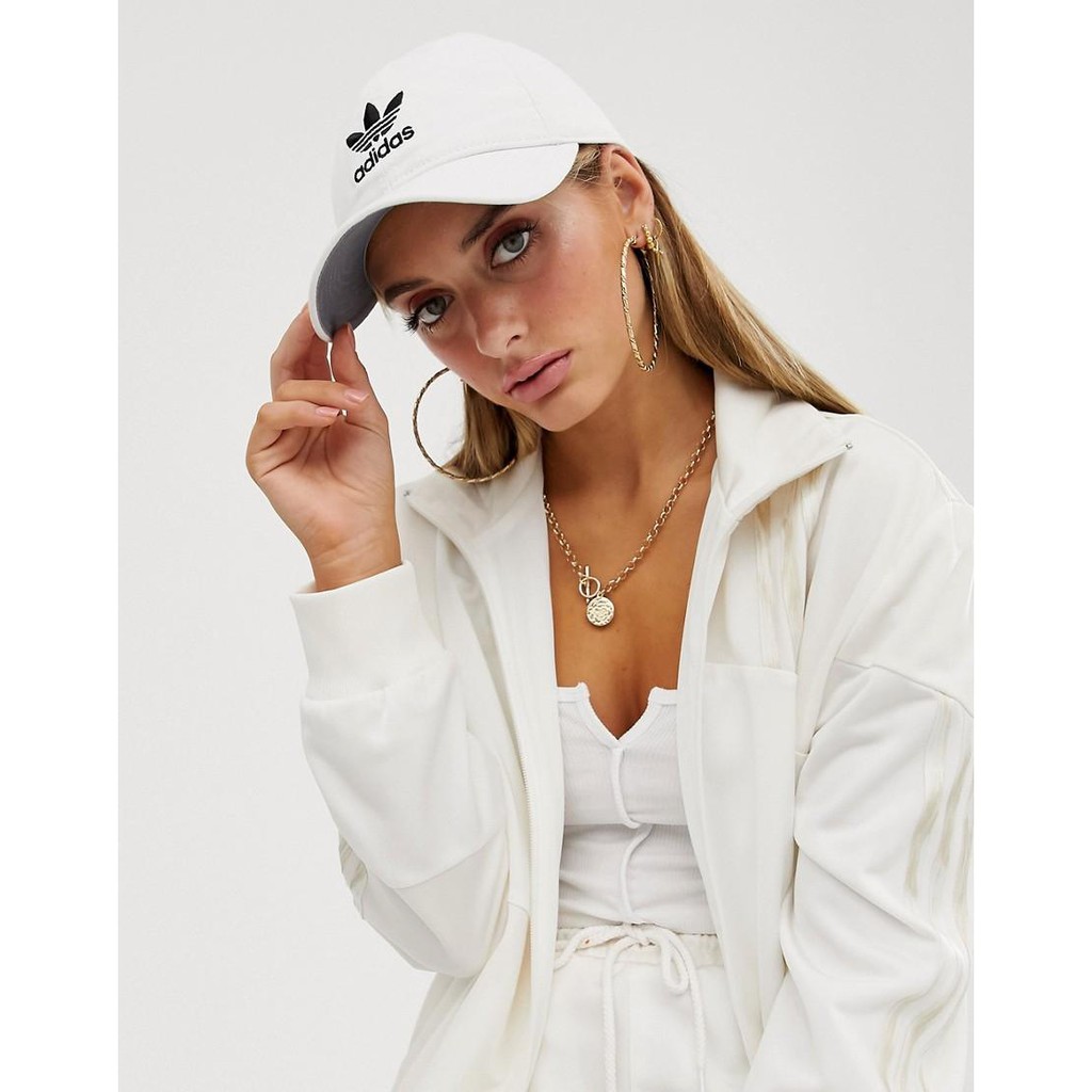 Mũ Nón Adidas Trefoil Baseball White Cap Full Tag Code