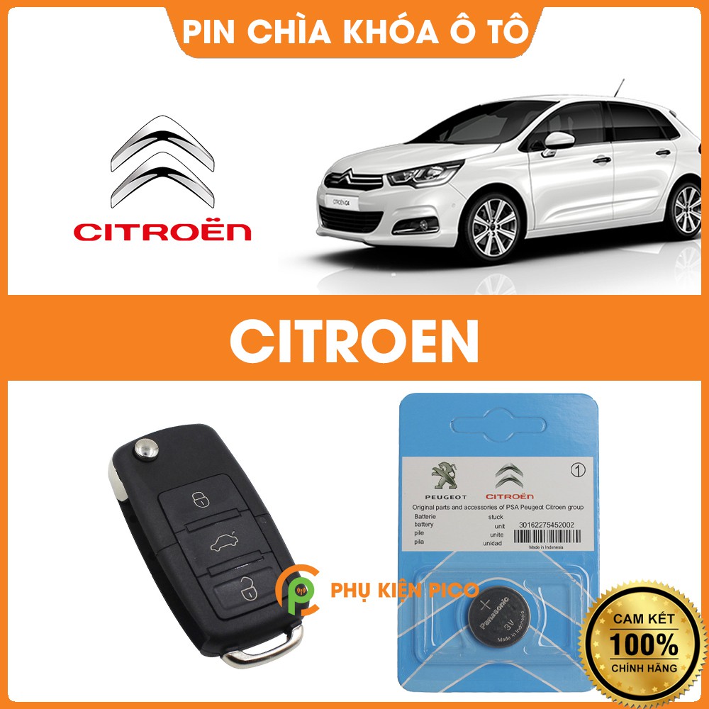 Pin chìa khóa ô tô Citroen chính hãng sản xuất Indonesia - Pin chìa khóa Citroen