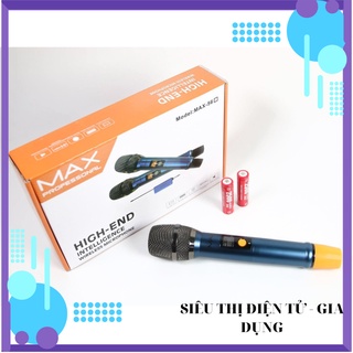 Micro không dây đa năng Max 36 - Hút âm tốt, chống hú hiệu quả - Sạc pin ngay trên mic