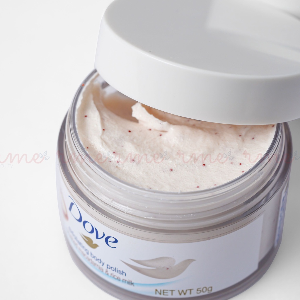 Tẩy da chết toàn thân Dove Exfoliating Body trắng da, giảm thâm mụn dung tích 50ml RME Beauty