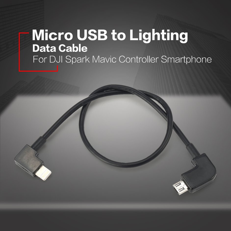 Dây Cáp Truyền Dữ Liệu Từ Cổng Micro Usb Sang Cổng Lighting Dành Cho Bộ Điều Khiển Dji Spark Mavic Iphone