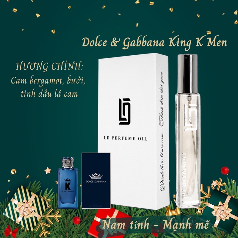 Tinh dầu nước hoa Pháp DOLCE GABBANA KING K MEN 12ml - thương hiệu LD Perfume Oil