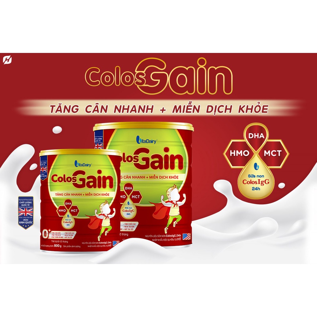 [Quét mã tích điểm] Sữa Colosgain Colos Gain 0+ 800g [Date 2024]