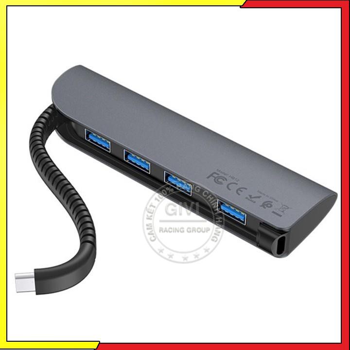 Bộ chuyển đổi Hoco HB12 đầu Type-C, 4 USB, dài 11 cm