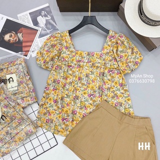 🌈 sét bộ cộc babydoll hoa vàng💕