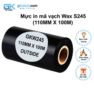 Mực in mã vạch Wax S245 ( 110mm x 100m) – Mực in Wax S245 – GKW245 – OUTSIDE
