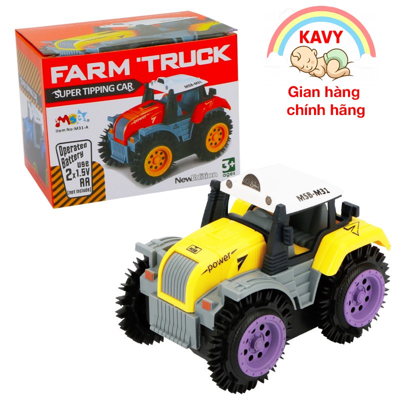 Đồ chơi cho bé xe tải nông trại chạy pin, chạy khỏe, bền và đẹp (màu vàng)- KAVY