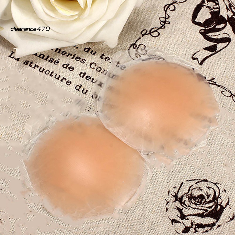 1 Pair Adhesive Reusable Soft Silicone Nipple Covers Invisible Bra Pads Pasties