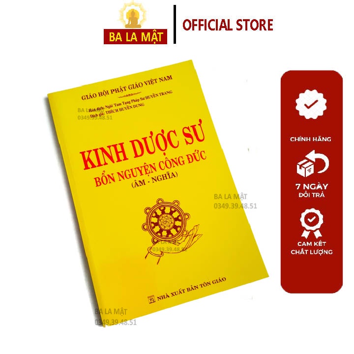 Sách - Kinh Dược Sư Trọn Bộ Bìa Vàng