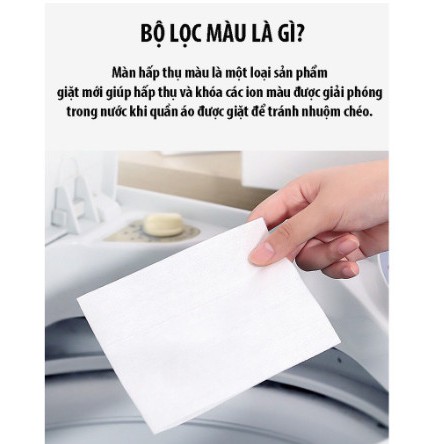 Giấy chống phai màu quần áo khi giặt, hộp 24 miếng