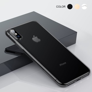 Ốp lưng nhựa TPU trong suốt màu đen cho iPhone X Max 6.5 inch