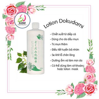 Nước hoa hồng Diếp Cá Tía Tô Dokudami 500ml