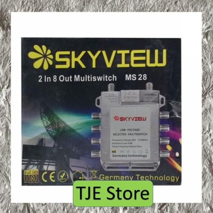 Đầu Thu Đa Phương Tiện Skyview Multiswitch 2x8 - 1 Satellite Lnb V / H 8 Out