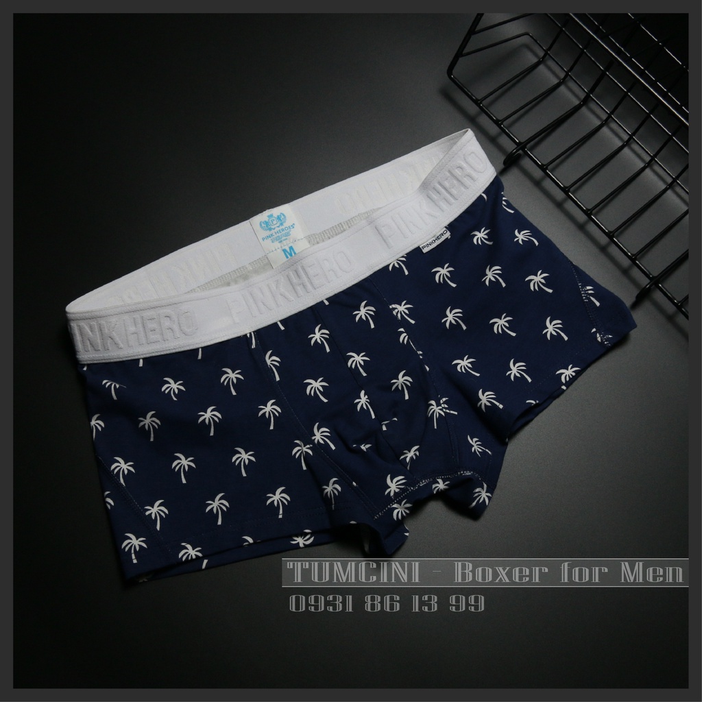 Quần lót nam co dãn 4 chiều cotton sịp đùi cao cấp Hero Pink Tumcini HP02