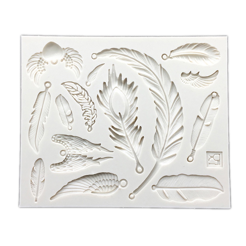 Khuôn Silicone Tạo Hình Lông Vũ Trang Trí Bánh