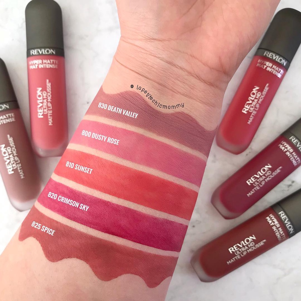 Son siêu lì lâu trôi Revlon Ultra HD Matte Lip Mousse Hyper Matte - Death Valley