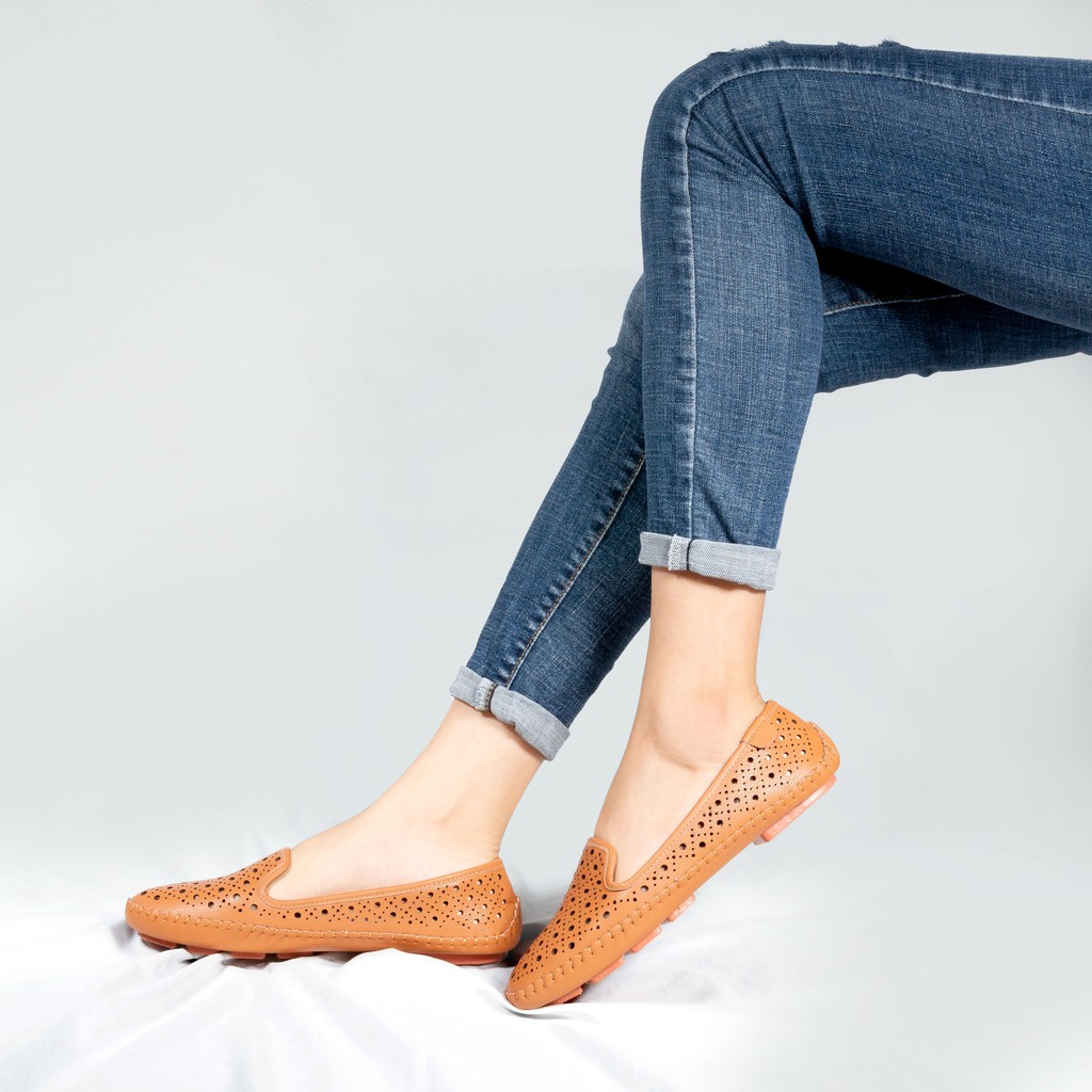 Giày slipon - Kaleea HTK2014 - Giày bệt nữ da bò thật siêu nhẹ,siêu êm ,thoát khí - Kaleea | BigBuy360 - bigbuy360.vn