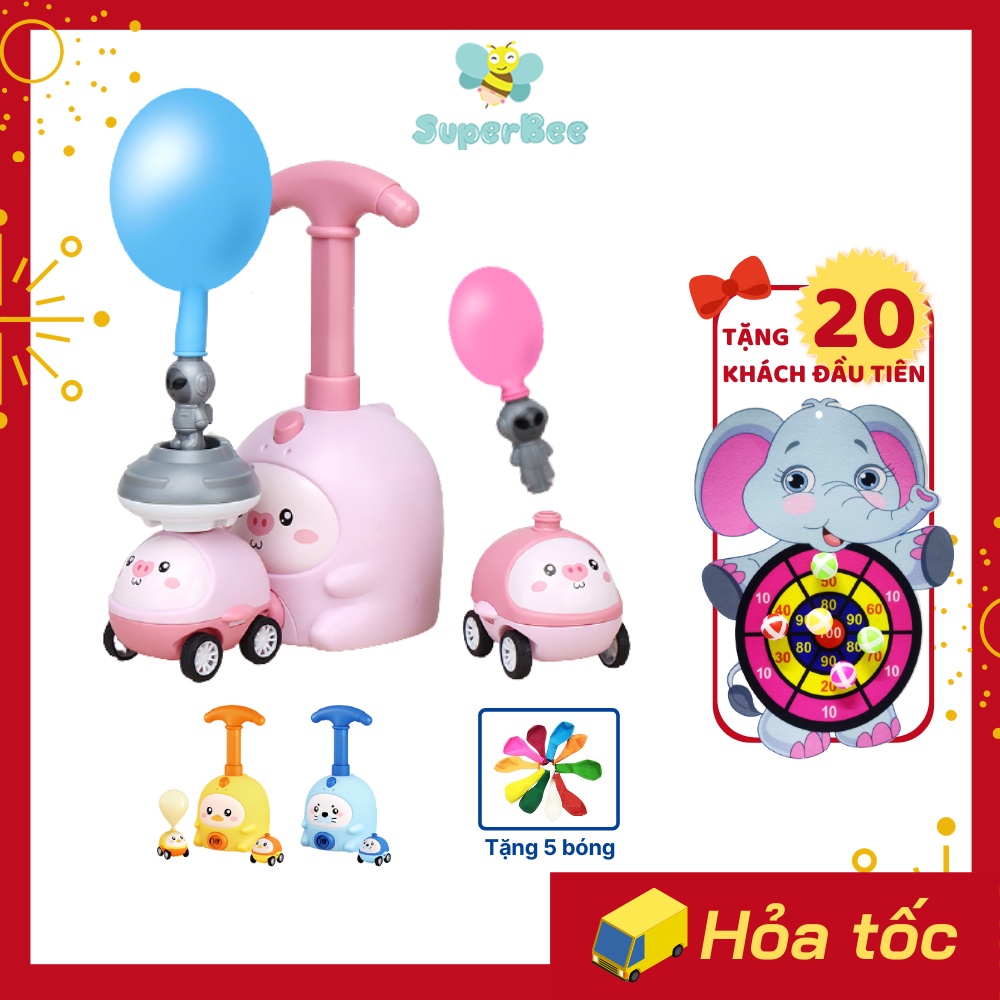 Ô Tô Đồ Chơi Bóng Bay, Xe Hoạt Hình Con Vật Dễ Thương