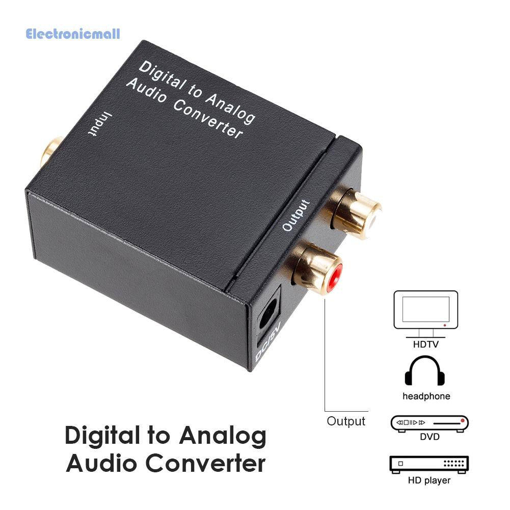 Bộ Chuyển Đổi Âm Thanh Ele 3c Digital Sang Analog Audio Converter Toslink Spdif Sang L / R Rca