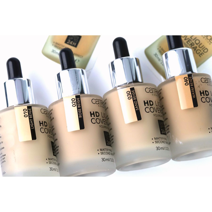 Kem nền Catrice HD Liquid Coverage Foundation kiềm dầu không trôi đều màu che khuyết điểm [𝐓𝐚̣̆𝐧𝐠 𝐦𝐚́𝐲 𝐦𝐚𝐬𝐬𝐚𝐠𝐞𝐫 𝐦𝐚̣̆𝐭]