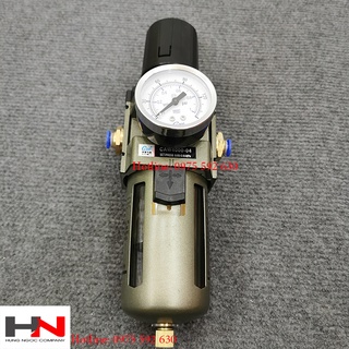 Bộ lọc tách nước đơn AW3000-03 có gắn sẵn đầu nối nhanh ống hơi 8mm