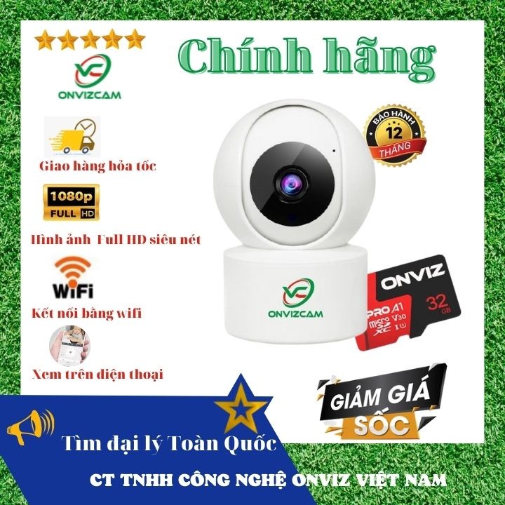 [Rẻ nhất] Camera wifi chính hãng YH200/ ONVIZCAM V5 kết nối wifi, xoay theo người di chuyển, báo động khi có đột nhập