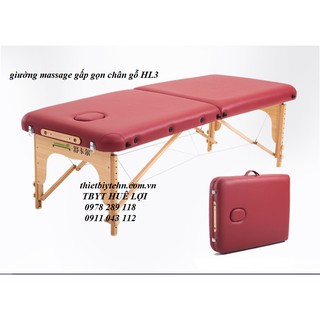 Giường massage gấp chân gỗ HL3