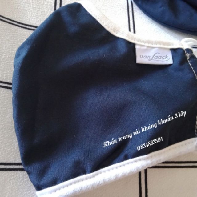 KHẨU TRANG VẢI KHÁNG KHUẨN 3 LỚP xưởng xuất tiêu chuẩn Châu Âu