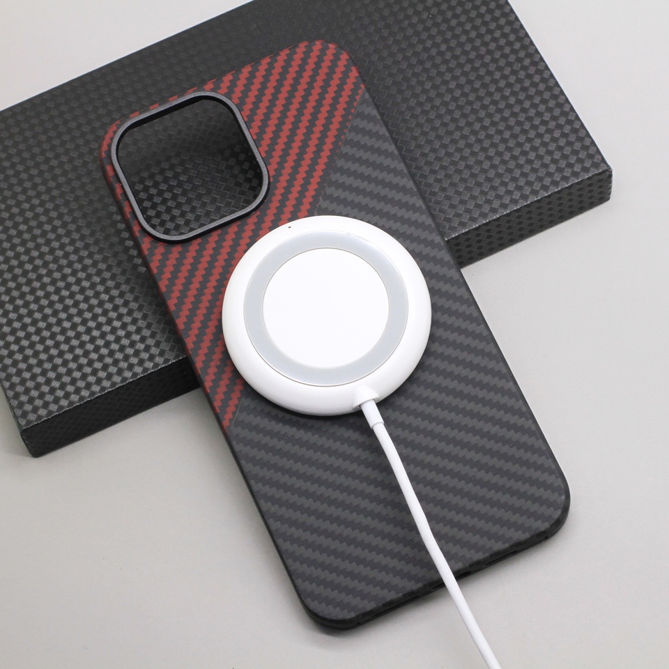 Ốp Điện Thoại Sợi Carbon Từ Tính Siêu Mỏng Cho Iphone 13 Pro Max i13 Pro